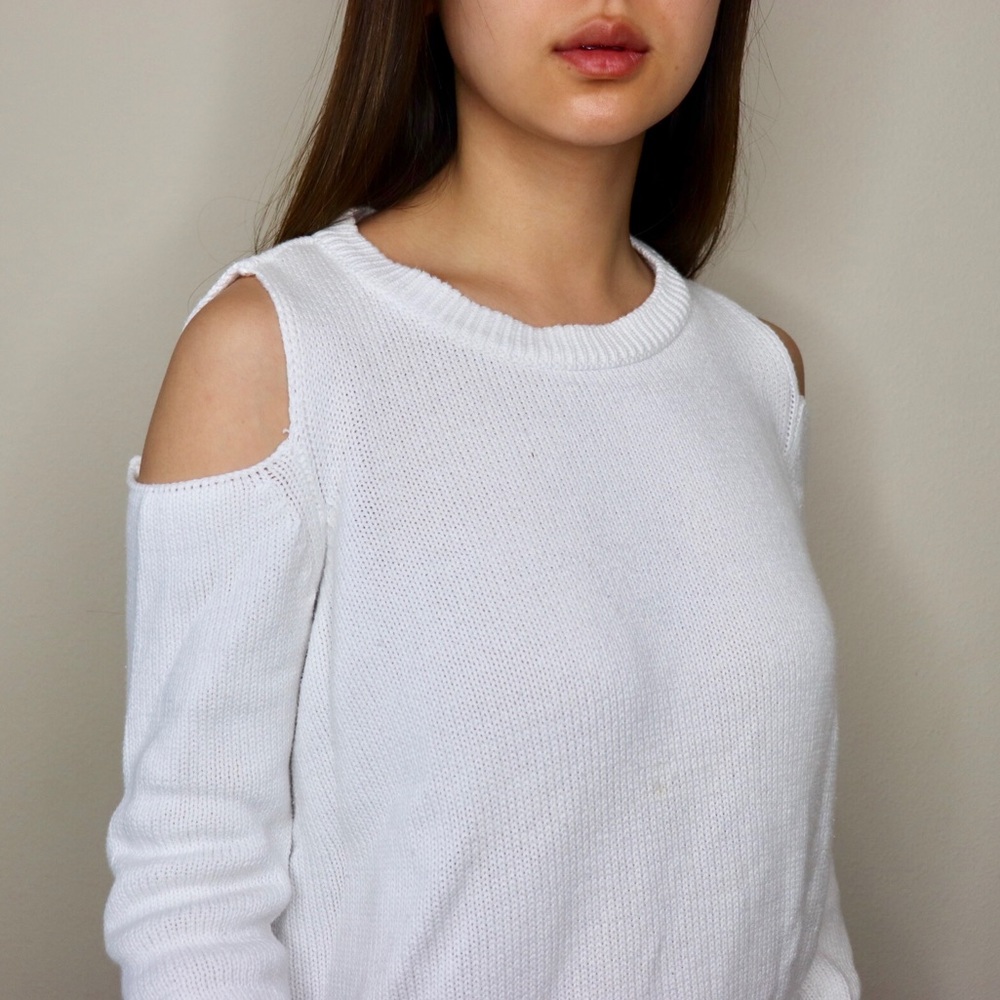 Topshop Cut off Sweater